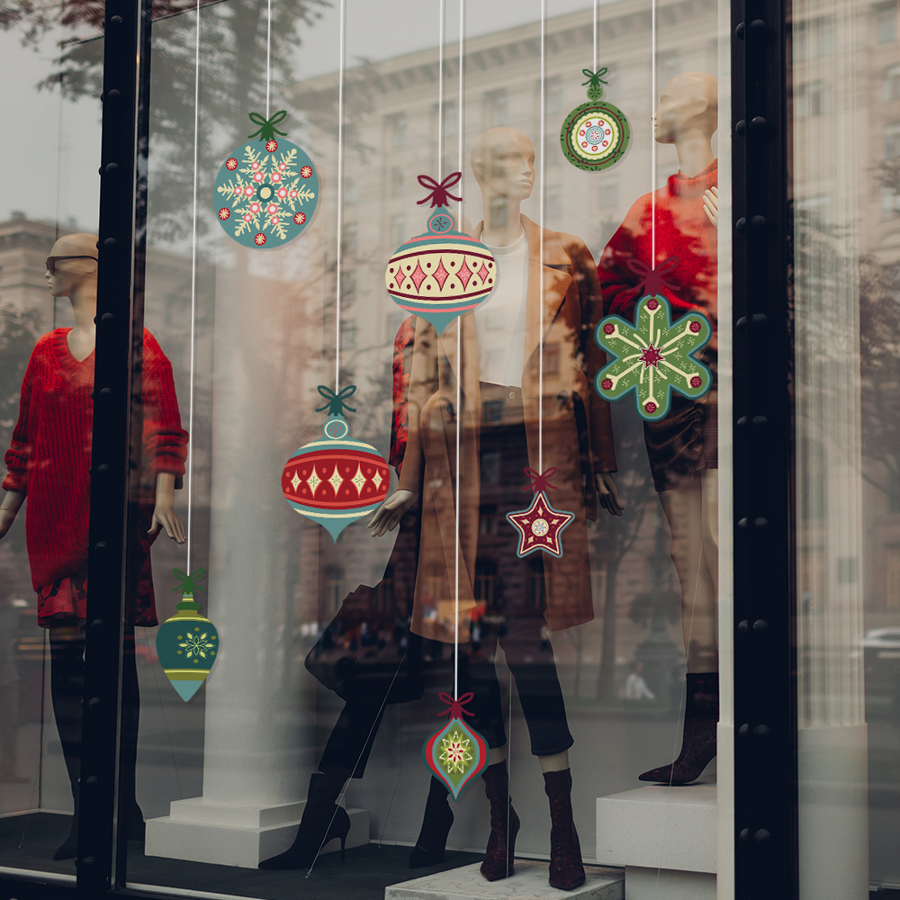Χριστουγεννιάτικο αυτοκόλλητο XMAS BALLS C1