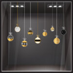 Χριστουγεννιάτικο αυτοκόλλητο XMAS BALLS C3