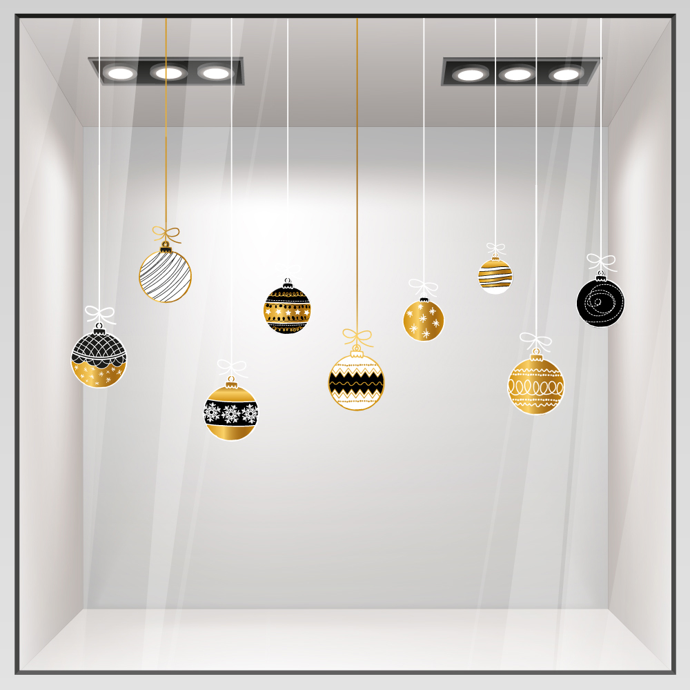 Χριστουγεννιάτικο αυτοκόλλητο XMAS BALLS C3