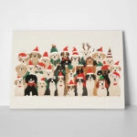 Πινακας σε καμβά XMAS DOGS
