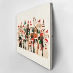 Πινακας σε καμβά XMAS DOGS