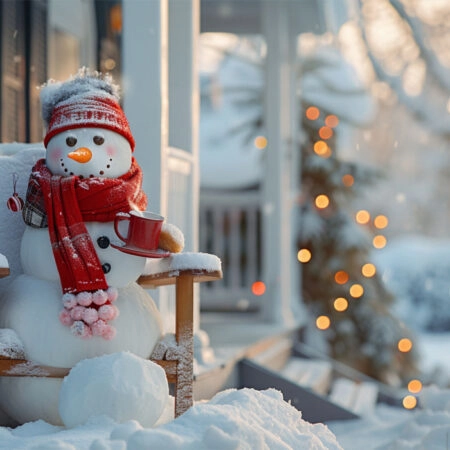 Πινακας σε καμβά XMAS SNOWMAN - Χριστουγεννιάτικοι Πίνακες Sticky 5