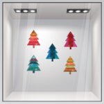 Χριστουγεννιάτικο αυτοκόλλητο XMAS TREES C1