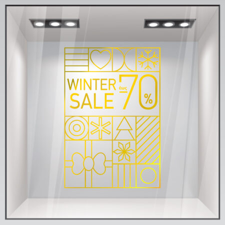 Αυτοκoλλητο Εκπτωσεων MINIMAL WINTER SALE - Αυτοκόλλητα εκπτώσεων Sticky 5