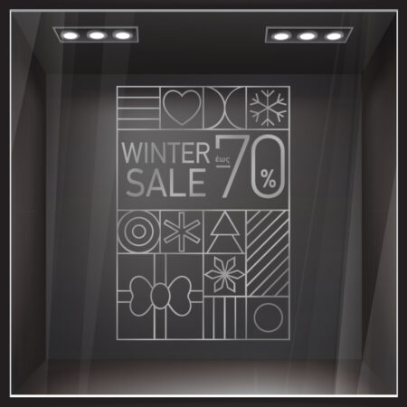 Αυτοκoλλητο Εκπτωσεων MINIMAL WINTER SALE - Αυτοκόλλητα εκπτώσεων Sticky 4