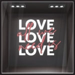 Αυτοκoλλητο Βιτρίνας ALL WE NEED IS LOVE