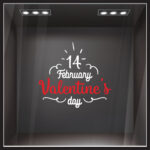 Αυτοκoλλητο Βιτρίνας 14 FEBRUARY