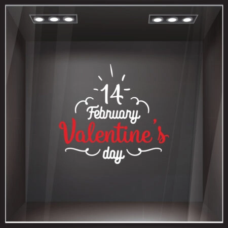 Αυτοκoλλητο Βιτρίνας 14 FEBRUARY