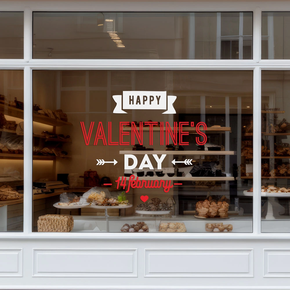Αυτοκoλλητο Βιτρίνας HAPPY VALENTINES DAY 3