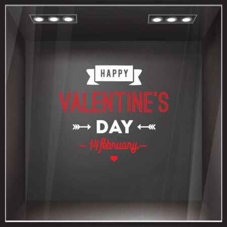 Αυτοκoλλητο Βιτρίνας HAPPY VALENTINES DAY 3