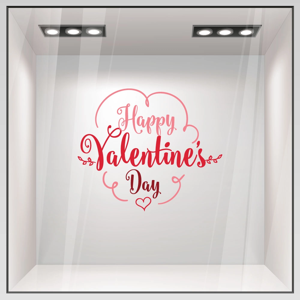Αυτοκoλλητο Βιτρίνας HAPPY VALENTINES DAY 2