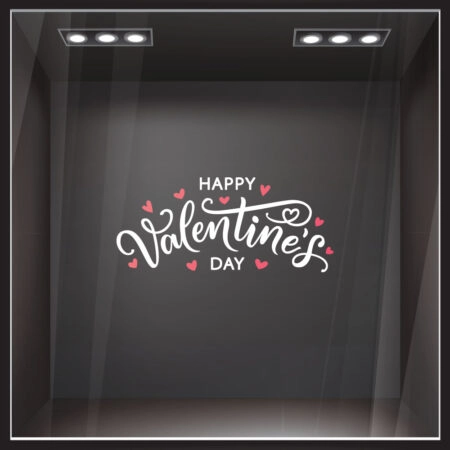 Αυτοκoλλητο Βιτρίνας HAPPY VALENTINES DAY