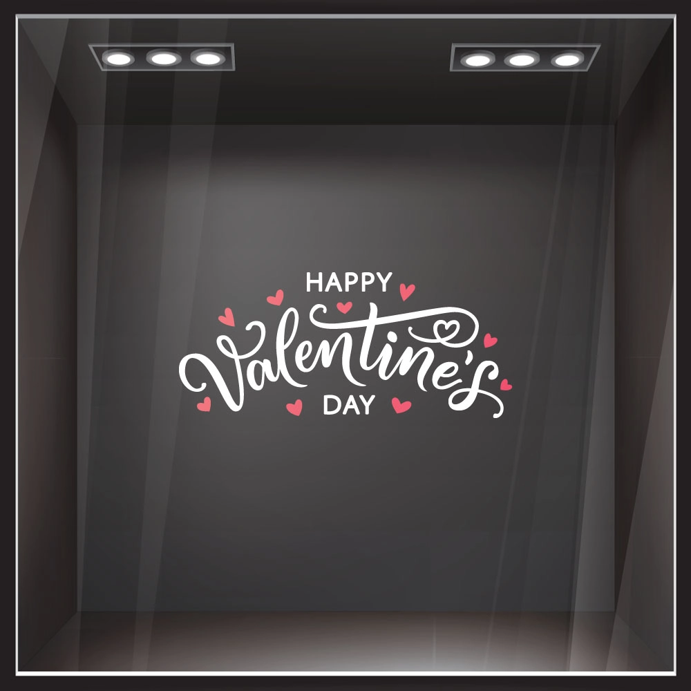 Αυτοκoλλητο Βιτρίνας HAPPY VALENTINES DAY