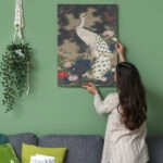 Πινακας σε καμβά JAKUCHU ITO - A PEACOCK PINE AND PEONY