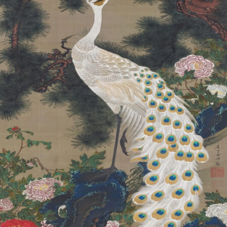 Πινακας σε καμβά JAKUCHU ITO - A PEACOCK PINE AND PEONY - Jakuchu Ito Sticky 5