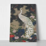 Πινακας σε καμβά JAKUCHU ITO - A PEACOCK PINE AND PEONY
