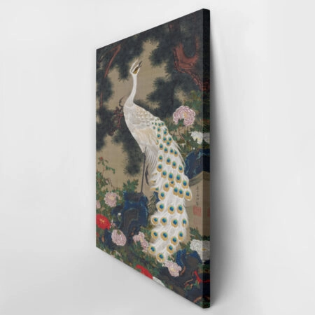 Πινακας σε καμβά JAKUCHU ITO - A PEACOCK PINE AND PEONY - Jakuchu Ito Sticky 3