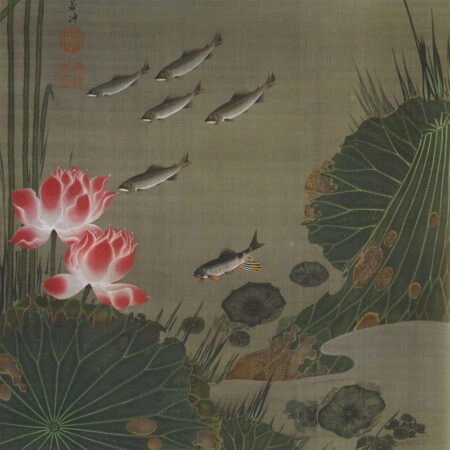 Πίνακας JAKUCHU ITO - A SHOAL OF TROUT AND LOTUS - Jakuchu Ito Sticky 5