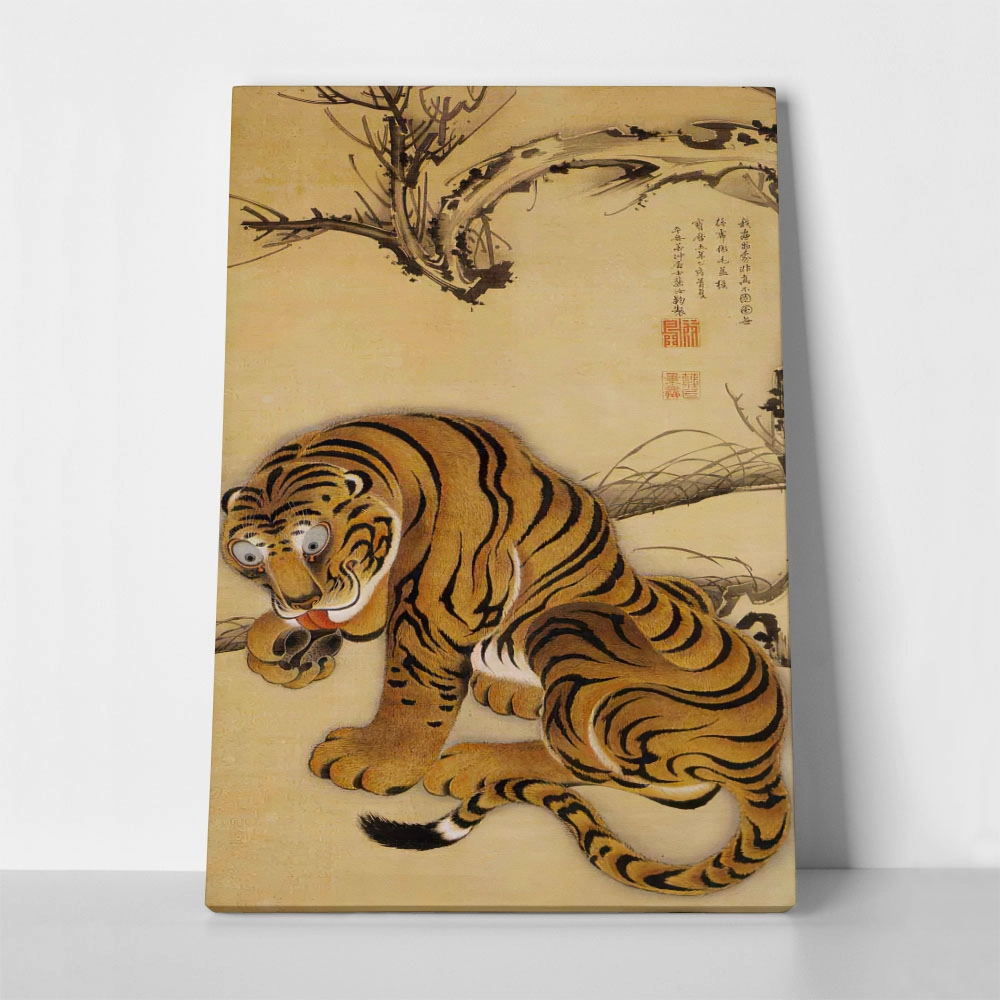 Πινακας σε καμβά JAKUCHU ITO - TIGER