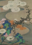 Πινακας σε καμβά JAKUCHU ITO - CHRYSANTHEMUMS BY A STREAM WITH ROCKS