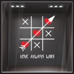 Αυτοκoλλητο Βιτρίνας LOVE ALWAYS WINS