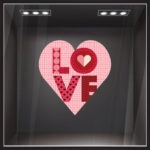 Αυτοκoλλητο Βιτρίνας LOVE HEART SHAPE