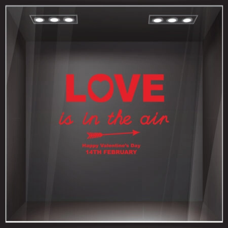 Αυτοκoλλητο Βιτρίνας LOVE IN THE AIR ARROW
