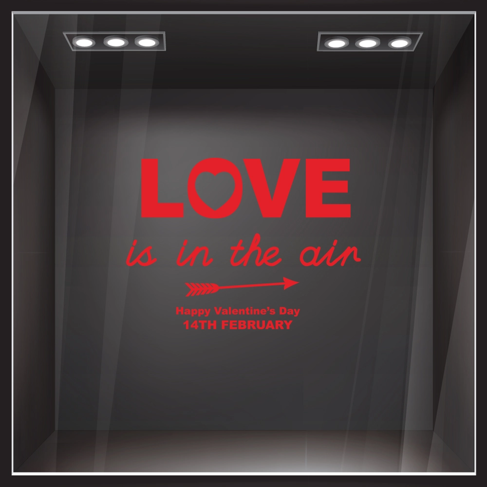 Αυτοκoλλητο Βιτρίνας LOVE IN THE AIR ARROW