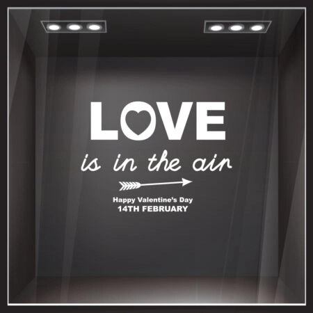 Αυτοκoλλητο Βιτρίνας LOVE IN THE AIR ARROW - Αγίου Βαλεντίνου Sticky 5