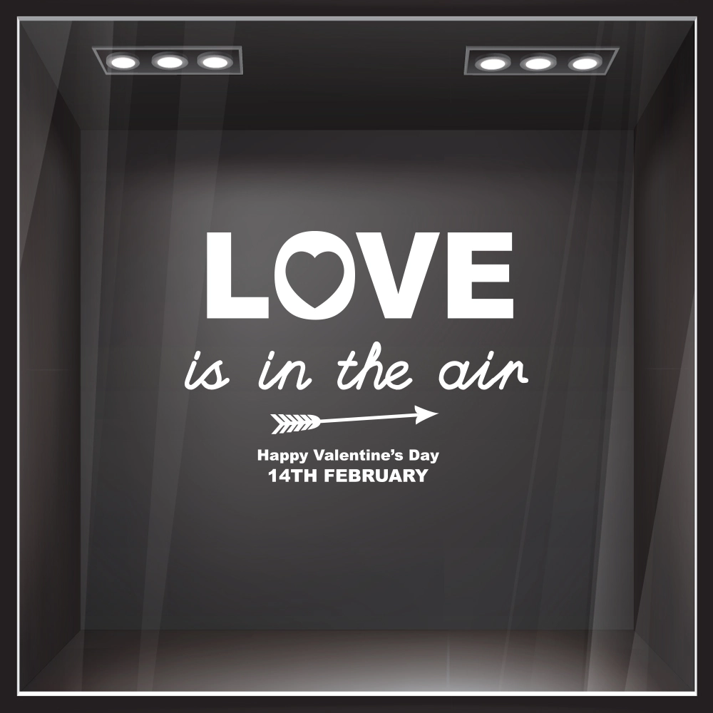 Αυτοκoλλητο Βιτρίνας LOVE IN THE AIR ARROW