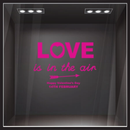 Αυτοκoλλητο Βιτρίνας LOVE IN THE AIR ARROW - Αγίου Βαλεντίνου Sticky 3