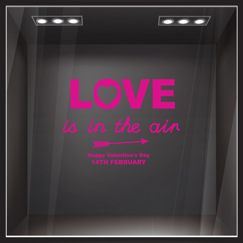 Αυτοκoλλητο Βιτρίνας LOVE IN THE AIR ARROW