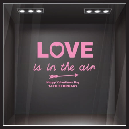 Αυτοκoλλητο Βιτρίνας LOVE IN THE AIR ARROW - Αγίου Βαλεντίνου Sticky 4