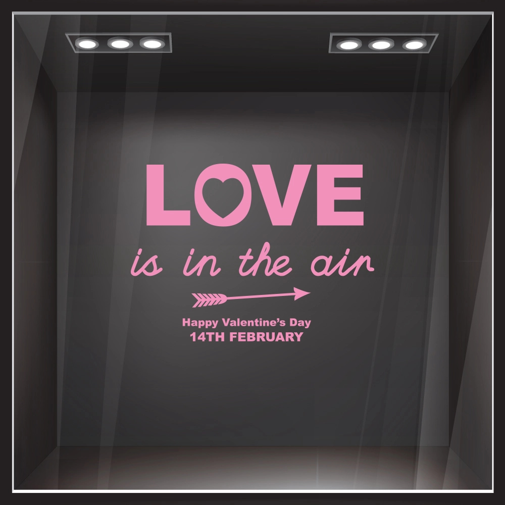 Αυτοκoλλητο Βιτρίνας LOVE IN THE AIR ARROW