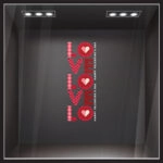 Αυτοκoλλητο Βιτρίνας LOVE PATTERN