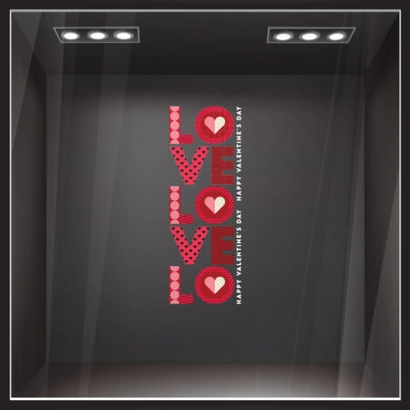Αυτοκoλλητο Βιτρίνας LOVE PATTERN