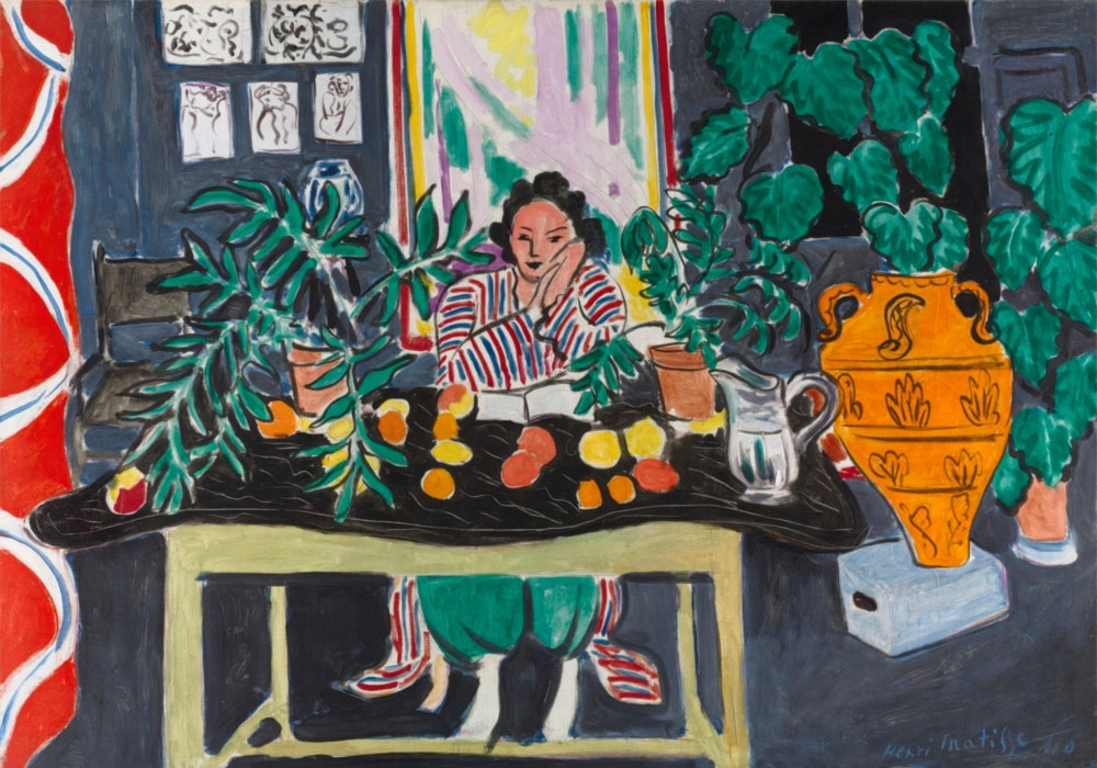 Πινακας σε καμβά MATISSE - INTERIOR WITH AN ETRUSCAN VASE