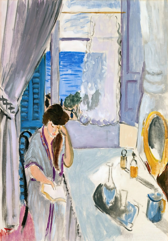 Πινακας σε καμβά MATISSE - WOMAN READING AT A DRESSING TABLE