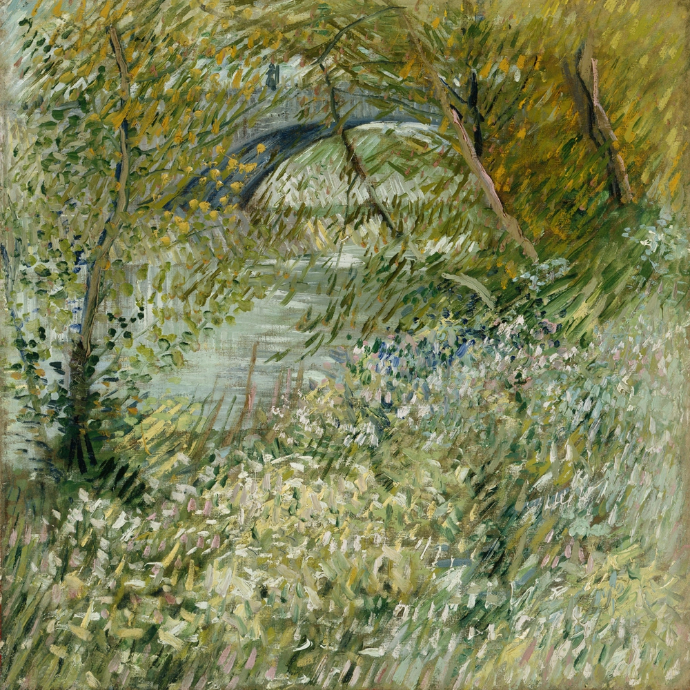 Πίνακας Τετράγωνος VAN GOGH - RIVER BANK IN SPRINGTIME