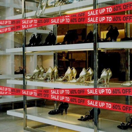 Αυτοκολλητο Εκπτωσεων WINTER SALE RIBBON UP TO - Αυτοκόλλητα εκπτώσεων Sticky 3