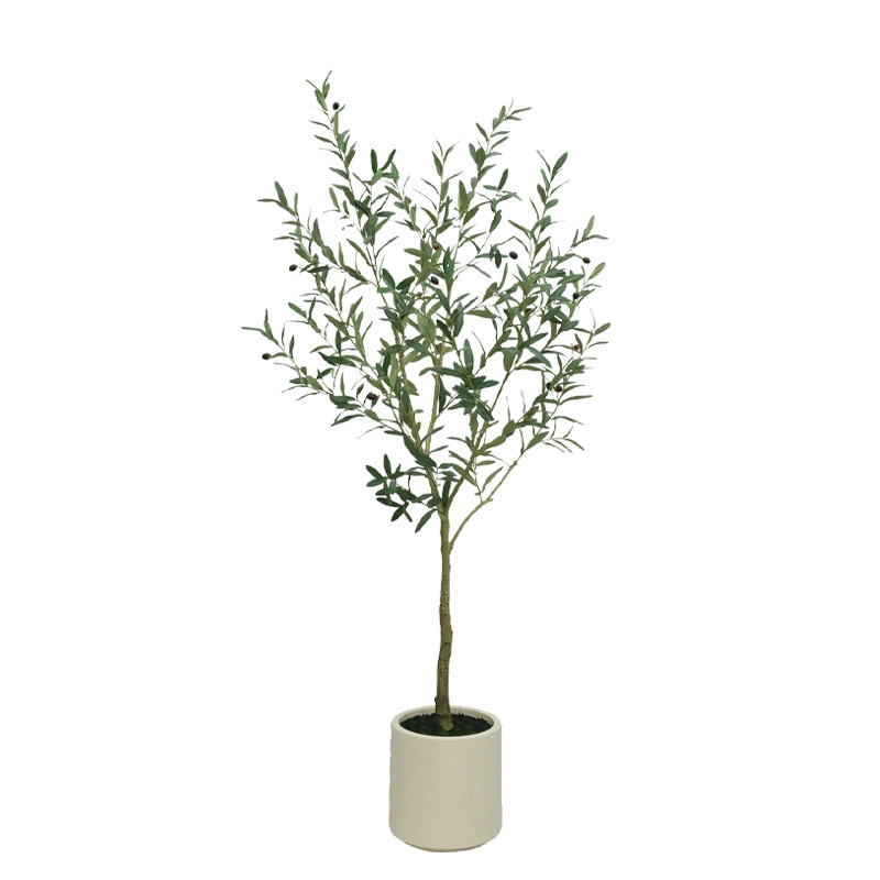 ΤΕΧΝΗΤΟ ΔΕΝΤΡΟ ΕΛΙΑ ΠΡΑΣΙΝΟ ΣΕ ΚΑΣΠΩ - ΥΨΟΣ 180cm