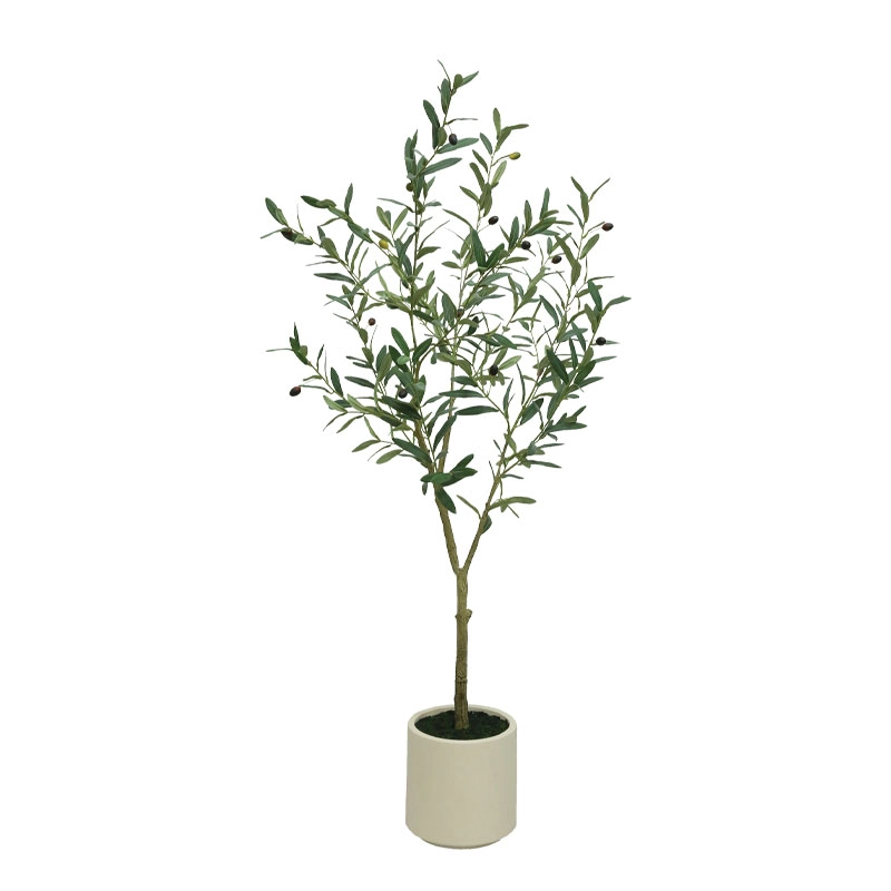 ΤΕΧΝΗΤΟ ΔΕΝΤΡΟ ΕΛΙΑ ΠΡΑΣΙΝΟ ΣΕ ΚΑΣΠΩ - ΥΨΟΣ 150cm