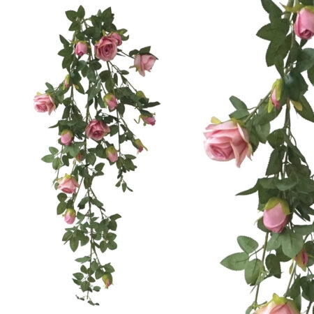 ΡΙΖΑ ΚΡΕΜΑΣΤΗ ΤΡΙΑΝΤΑΦΥΛΛΙΑ ΡΟΖ - Y120cm