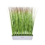 ΤΕΧΝΗΤΑ ΦΥΤΑ GRASS ΣΕ ΜΕΤΑΛΛΙΚΗ ΖΑΡΝΤΙΝΙΕΡΑ - ΥΨΟΣ 69cm
