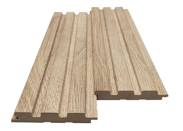 Διακοσμητικό MDF panel τοίχου με 3D πηχακια SONOMA OAK 501050 BEAT ST πλατος 11.9cm x υψος 2.75m