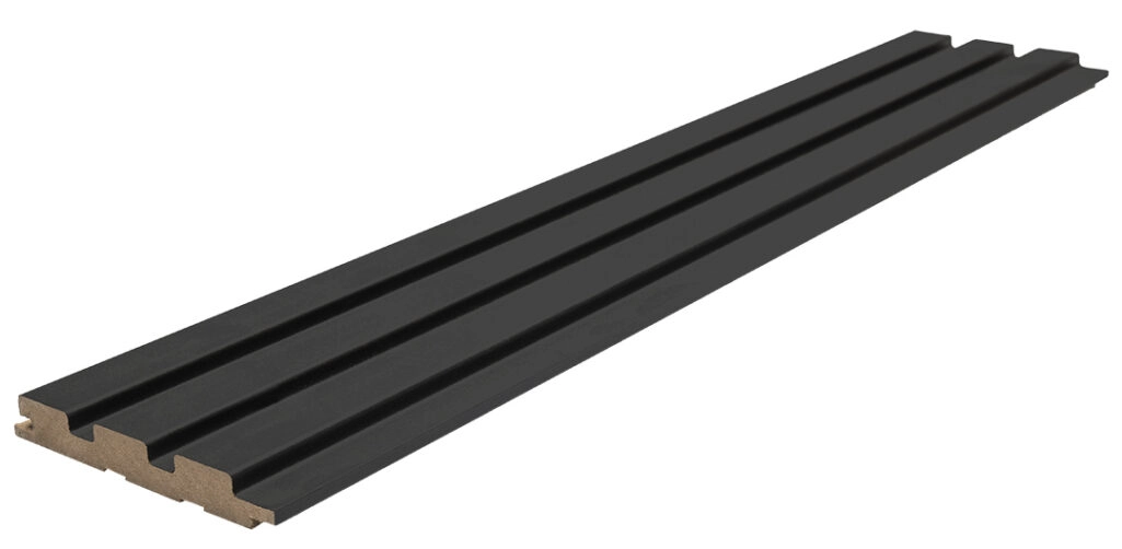 Διακοσμητικό MDF panel τοίχου με 3D πηχακια BLACK LEAD 507090 BEAT DL πλατος 11.9cm x υψος 2.75m