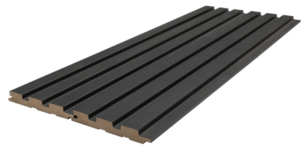Διακοσμητικό MDF panel τοίχου με 3D πηχακια BLACK LEAD 507090 BEAT DL πλατος 11.9cm x υψος 2.75m