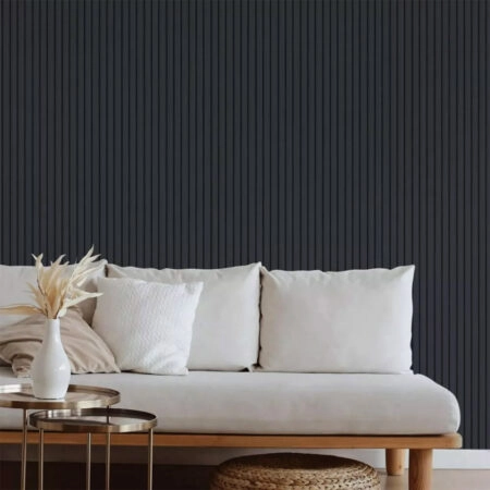 Διακοσμητικό MDF panel τοίχου με 3D πηχακια BLACK LEAD 507090 BEAT DL πλατος 11.9cm x υψος 2.75m