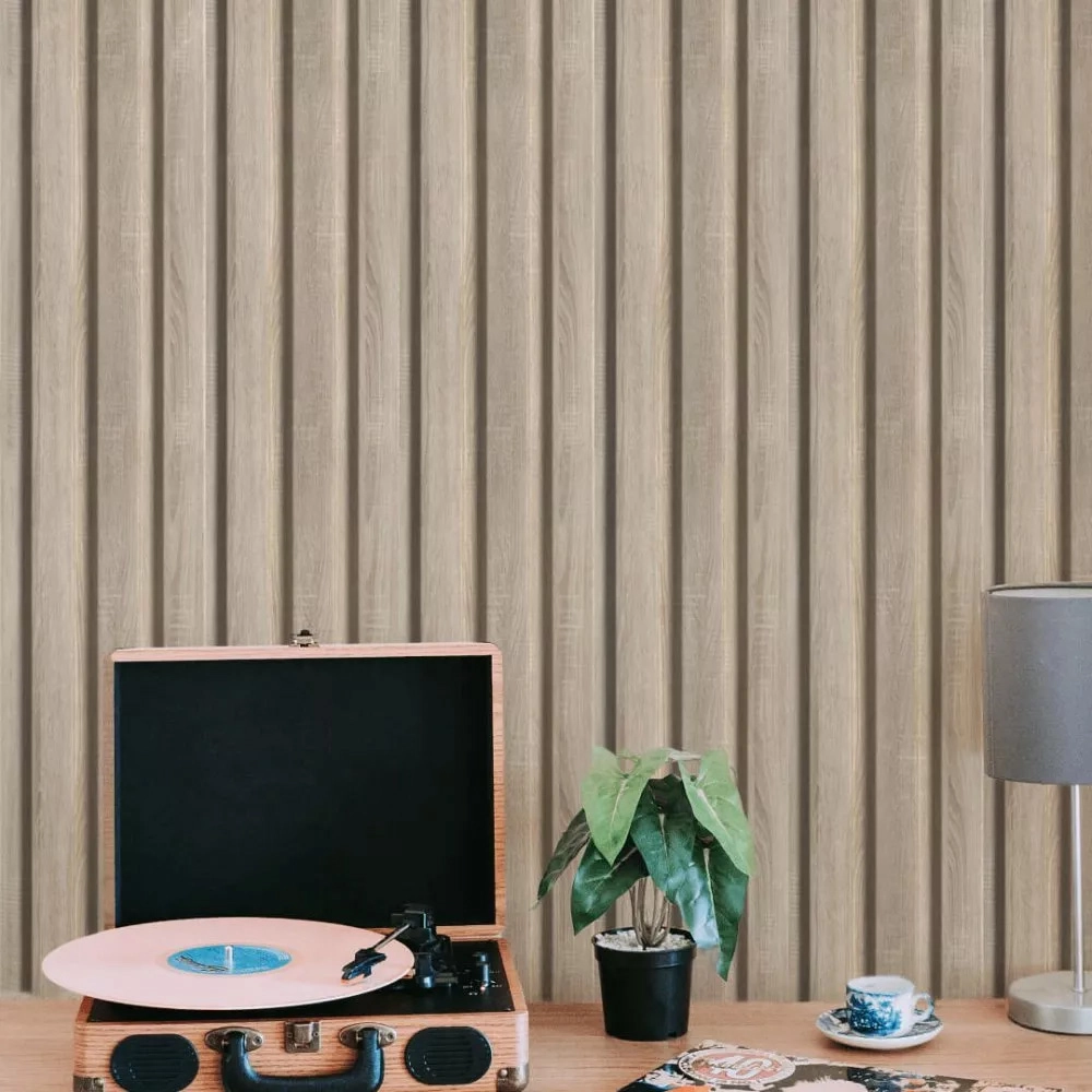 Διακοσμητικό MDF panel τοίχου με 3D πηχακια SONOMA OAK 501050 BEAT ST πλατος 11.9cm x υψος 2.75m