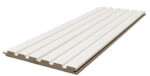 Διακοσμητικό MDF panel τοίχου με 3D πηχακια WHITE 502040 BEAT ST πλατος 11.9cm x υψος 2.75m